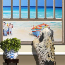 Beach Gazing Dog - Single