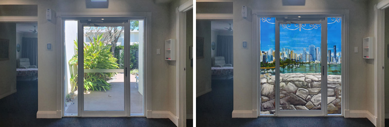 door disguise for dementia glass door before and after