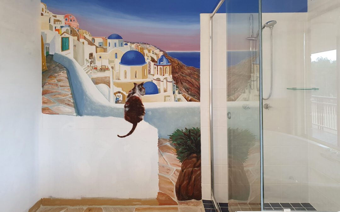 Caboolture Grecian Themed Bathroom Mural